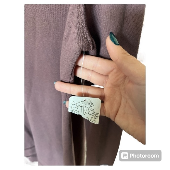 NWT FREE PEOPLE oversized maroon/purple long sleeve dress tunic size Small - Picture 3 of 6